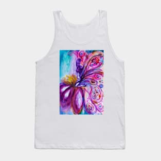 WHIMSICAL FAIRY IN PINK PURPLE ,GOLD SPARKLES Fantasy Tank Top